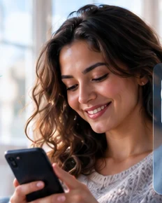 Une patiente échange avec Doktori depuis son téléphone