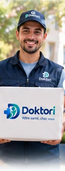 Un livreur Doktori apporte des médicaments